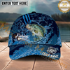 Maxcorners Fishing Camo Water Splash Personalized Name 3D Cap (9 Breeds)