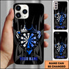 Maxcorners Crown Dartboard King Gold Black Premium Style Multicolor Options Personalized Name 3D Phonecase