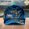 Maxcorners Fishing Camo Water Splash Personalized Name 3D Cap (9 Breeds)