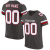 Maxcorners Custom Pewter White-Red Mesh Authentic Football Jersey LM2605