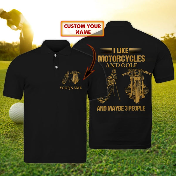 Maxcorners Golf And Motor Customized Name 3D Shirt