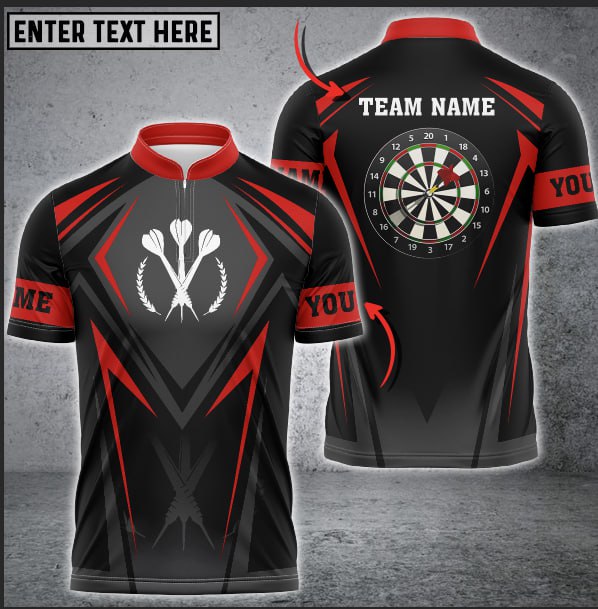 Maxcorners Darts For Team Multicolor Option Personalized Name 3D Shirt