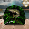 Maxcorners Fishing Neon Green Energy Burst Customized Name 3D Cap