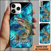 Maxcorners Fishing Black Teal Marble Lure Customized Name 3D Cap