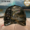 Maxcorners Fishing Dark Camo Mountain Outdoor Customized Name 3D Cap