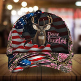 Maxcorners The Best US Flag Deer Hunting Camo Flag 3D Multicolor Personalized Cap