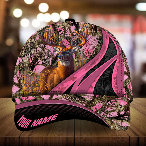 Maxcorners Loralle Deer Hunting Camo Pattern 3D Multicolor Personalized Cap