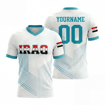 Maxcorners Iraq Soccer Fan Personalized Shirt 3D Football Jersey Custom Sports Gift
