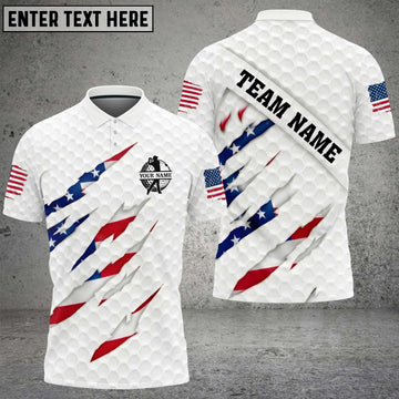Maxcorners Super Cool Golf Man 3D Golf Personalized Name Polo