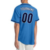 Maxcorners Custom Powder Blue Navy-White Authentic Baseball Jersey LM2605