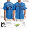 Maxcorners Custom Powder Blue Navy-White Authentic Baseball Jersey LM2605