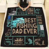 Maxcorners Best Fishing Blanket Dad Ever Blanket 3D Quilt - Blanket