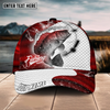 Maxcorners Fishing Red Dark Pattern Sport Pattern Personalized Name 3D Cap (11 Breeds)