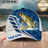 Maxcorners Fishing Blue Lake Angler Personalized 3D Cap  (13 Fish Species)