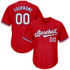 Maxcorners Custom Red White-Royal Authentic Throwback Rib-Knit Baseball Jersey Shirt LM2605