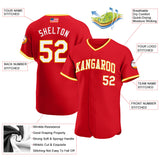 Maxcorners Custom Light Blue White-Red Premium American Flag Fashion Baseball Jersey LM0210
