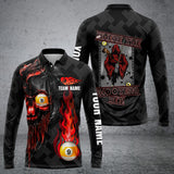 Maxcorners Personalized Name Billiards Champ Long Sleeve Polo Supreme For Ben