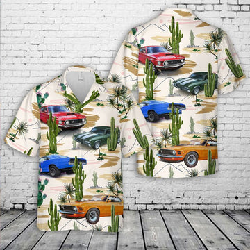 Maxcorners Classic Muscle Car Desert Cactus Hawaiian Shirt
