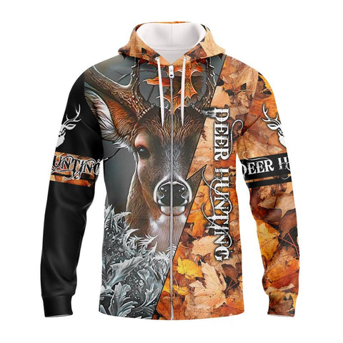 Maxcorners Custom Name Hunting Deer Maples Camouflage Shirt 3D All Over Printed Clothes