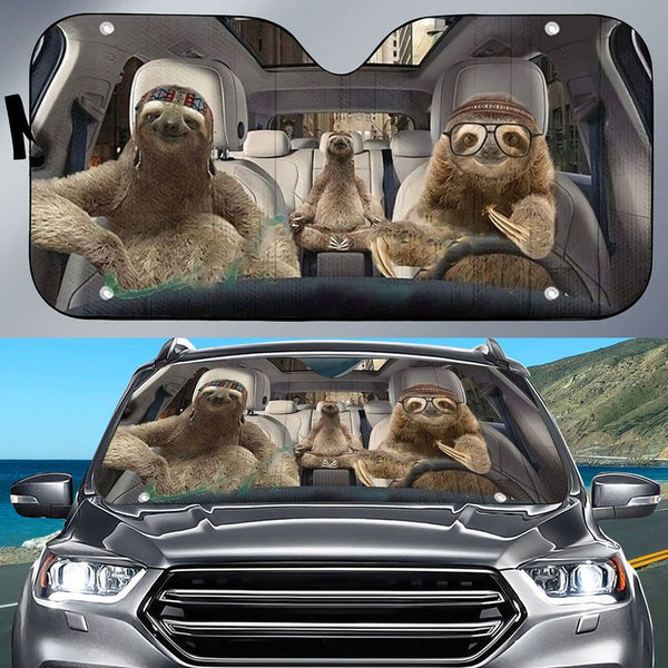 Maxcorners Cute Sloth Car Sun Shade