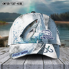 Maxcorners Fishing Skinfish Water Sport Pattern Personalized Name 3D Cap (11 Breeds)