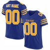Maxcorners Custom Royal Gold-White Mesh Authentic Classic Football Jersey LM2605