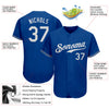 Maxcorners Custom Royal White Authentic Baseball Jersey LM2605