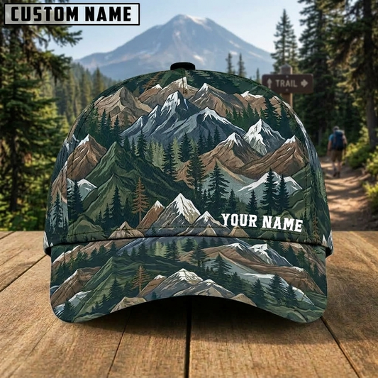 Maxcorners Mountain Hiking Personalized Name Cap