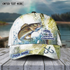 Maxcorners Fishing Skinfish Water Sport Pattern Personalized Name 3D Cap (11 Breeds)