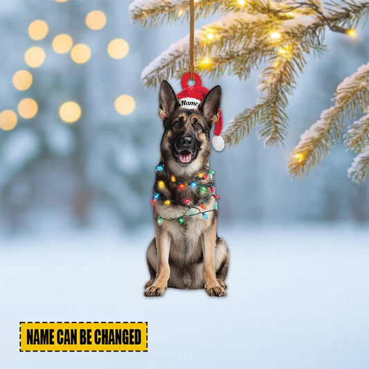 Maxcorners Personalized German Shepherd Dog Christmas Ornament, Dog Christmas Lights
2D Flat LM2511