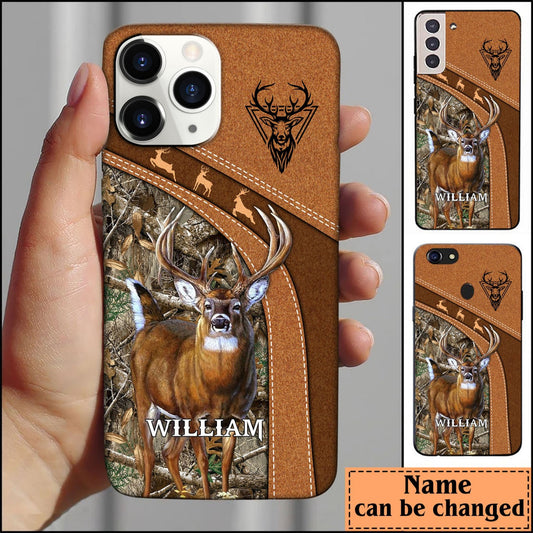 Maxcorners White-Tailed Deer Hunting Personalized Name Phone Case LM1012