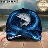 Maxcorners Fishing Blue Water Splash Customized Name 3D Cap
