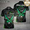 Maxcorners Bowling Shirt – Copper Hexagon Pattern with 3D Strike Ball & Pins – Personalized Name, Team Name 3D Shirt