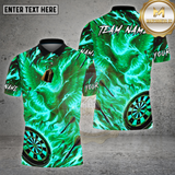 Maxcorners Dartboard Fire Phoenix Flame Art Design Multi Options Personalized Name Team Name 3D Shirt