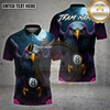 Maxcorners Billiards Shirt American Eagle Moonlight 8 Ball Multioptions Personalized Name, Team Name Unisex 3D Shirt