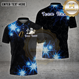 Maxcorners Bowling Shirt Snowflake Cool Winter Holiday Design Multi Options Personalized Name, Team Name 3D Shirt