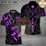 Maxcorners Darts Shirt Golden Flame Dart Design Premium Multioptions Personalized Name, Team Name Unisex 3D Shirt