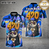 Maxcorners Bowling Chill Panda 420 Smoke Multicolor Options Personalized Name, Team Name Unisex 3D Shirt
