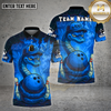 Maxcorners Bowling Snake 420 Neon Leaf Multicolor Options Personalized Name, Team Name Unisex 3D Shirt