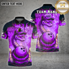 Maxcorners Bowling Snake 420 Neon Leaf Multicolor Options Personalized Name, Team Name Unisex 3D Shirt