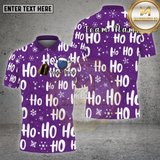 Maxcorners Bowling Shirt HO HO HO Snowflake Pattern Christmas Multi Options Personalized Name, Team Name 3D Shirt