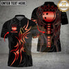 Maxcorners Bowling Shirt Royal Crown Gold Bowling Ball Multioptions Personalized Name, Team Name Unisex 3D Shirt