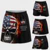 Maxcorners Bowling Patriotic Skull American Flag Personalized 3D Skort, Skirts With Shorts