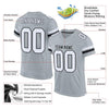 Maxcorners Custom Silver White-Black Mesh Authentic Classic Football Jersey LM2605