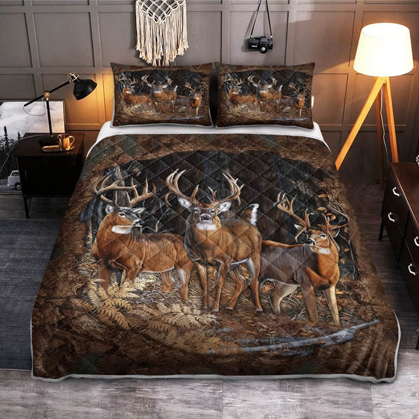 Maxcorners Deer Hunting Wilderness Art Bedding Set