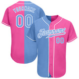 Custom Split Color Authentic Baseball Jersey (Multicolor)