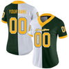 Maxcorners Custom Green Gold-White Split Fashion Football Jersey LM2605