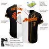 Maxcorners Custom Black Red-White Authentic Split Fashion Baseball Jersey LM2605