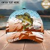 Maxcorners Fishing Retro Scale Pattern Personalized Name 3D Cap (9 Breeds)