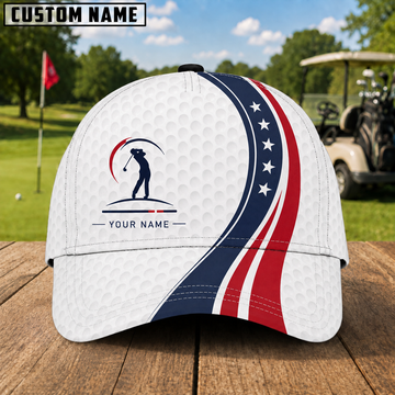 Maxcorners Sterling Fairway 3D Golf Personalized Name Cap